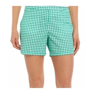 Pro Tour Size 10 Kelly Green 5"‎ Gingham Printed Seersucker Shorts